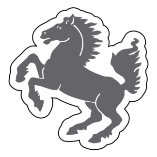 Horse Stallion Sticker (Grey)